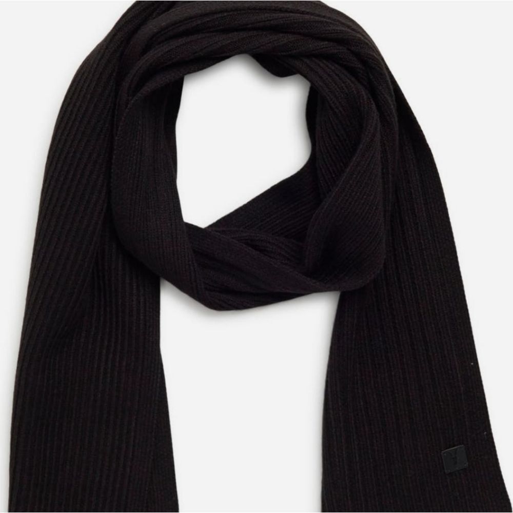All-Saints Rib Mix Scarf- Black